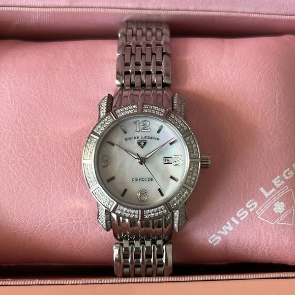 Swiss Legend Diamonds Swiss Movement Stainless Steel Sapphire Crystal Watch - Picture 5 of 10